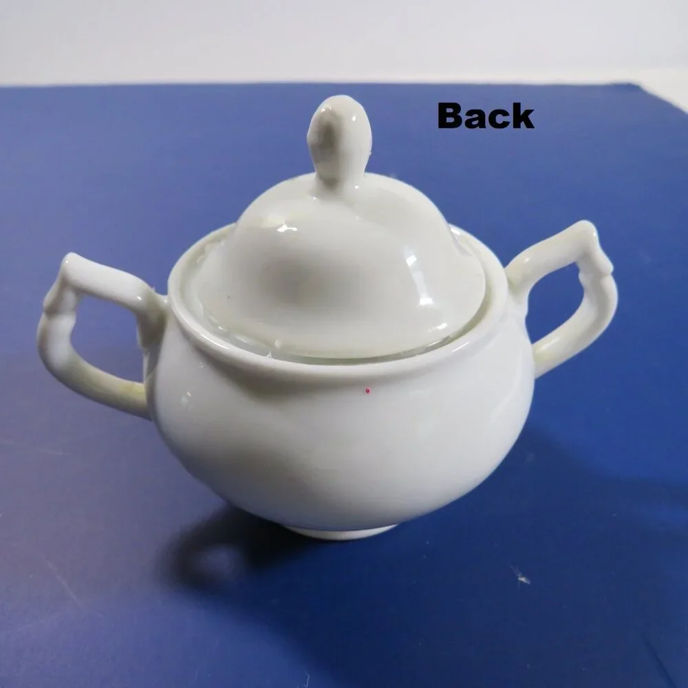 Lefton Pink Rose Sugar Bowl Numbered MISSING GOLD PAINT